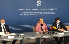 Direktor Fonda Siniša Kukić, Maja Rajčić, načelnica Sektora za energetsku učinkovitost i dr. sc. Tomislav Ćorić, ministar gospodarstva i održivog razvoja